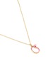 细节 - 点击放大 - BEA BONGIASCA - Half Enamel Initial 'O' 9K Gold Pendant Necklace