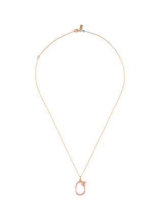 首图 - 点击放大 - BEA BONGIASCA - Half Enamel Initial 'O' 9K Gold Pendant Necklace