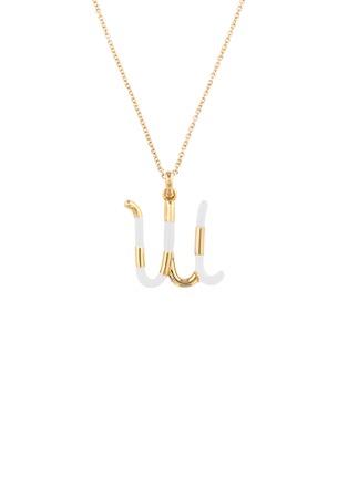 首图 - 点击放大 - BEA BONGIASCA - Enamel Initial 'W' 9K Gold Pendant Necklace