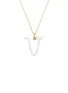 首图 - 点击放大 - BEA BONGIASCA - Enamel Initial 'V' 9K Gold Pendant Necklace