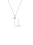 首图 - 点击放大 - BEA BONGIASCA - Enamel Initial 'U' 9K Gold Pendant Necklace