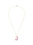 首图 - 点击放大 - BEA BONGIASCA - Half Enamel Initial 'J' Pendant Necklace