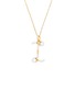 首图 - 点击放大 - BEA BONGIASCA - Enamel Initial 'I' 9K Gold Pendant Necklace