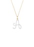 首图 - 点击放大 - BEA BONGIASCA - Enamel Initial 'A' 9K Gold Pendant Necklace