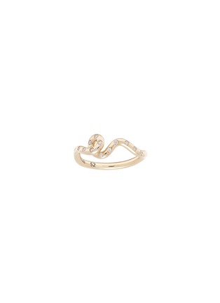 首图 - 点击放大 - BEA BONGIASCA - Polka Dot Wave 9K Gold Diamond Ring — EU 54