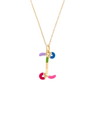 首图 - 点击放大 - BEA BONGIASCA - Duo Enamel Initial 'I' 9K Gold Pendant Necklace