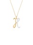 首图 - 点击放大 - BEA BONGIASCA - Half Enamel Initial 'H' Pendant Necklace