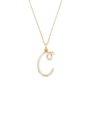 首图 - 点击放大 - BEA BONGIASCA - Half Enamel Initial 'C' Pendant Necklace