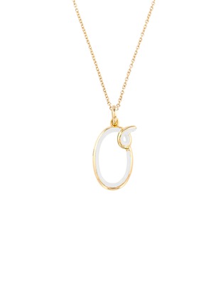 首图 - 点击放大 - BEA BONGIASCA - Half Enamel Initial 'O' Pendant Necklace