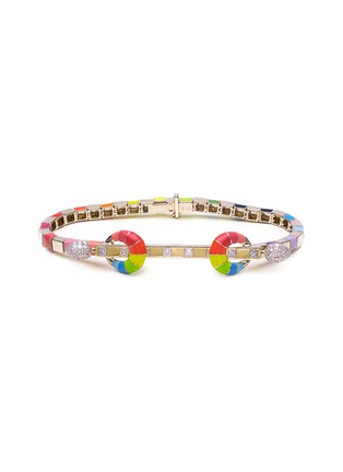 首图 - 点击放大 - BEA BONGIASCA - Rainbow Enamel 9K Gold Diamond Bracelet