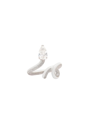 首图 - 点击放大 - BEA BONGIASCA - Baby Vine Enamel 9K Gold Diamond Tendril Ring — EU 50