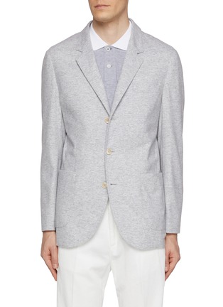 首图 - 点击放大 - BRUNELLO CUCINELLI - Single Breasted Cashmere Jersey Blazer