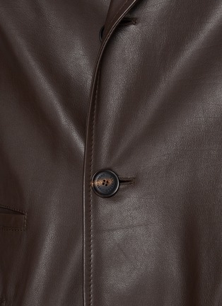  - BRUNELLO CUCINELLI - Single Breasted Leather Blazer