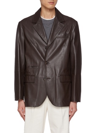 首图 - 点击放大 - BRUNELLO CUCINELLI - Single Breasted Leather Blazer