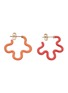 首图 - 点击放大 - BEA BONGIASCA - Two Tone Asymmetrical Enamel 9K Gold Earrings