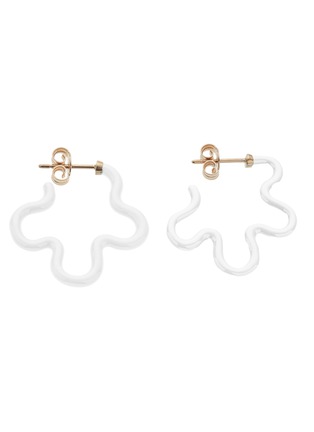 首图 - 点击放大 - BEA BONGIASCA - Two Tone Asymmetrical Enamel 9K Gold Earrings