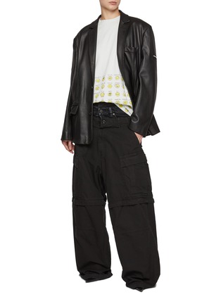 模特儿示范图 - 点击放大 - BALENCIAGA - 皮革西装外套