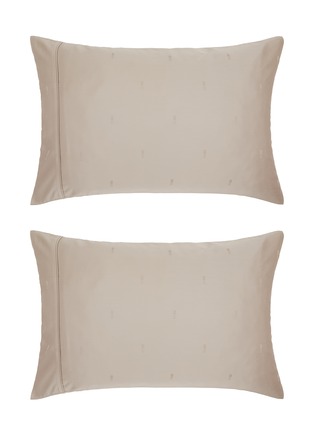 Main View - 点击放大 - NAKEDLAB - Modal Dobby Embroidery Pillowcase Set of 2 — Byron Sand