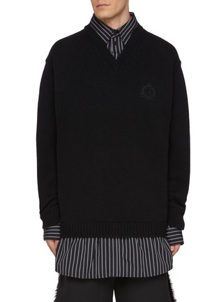 首图 - 点击放大 - BALENCIAGA - Hybrid Layered Wool Sweater Shirt