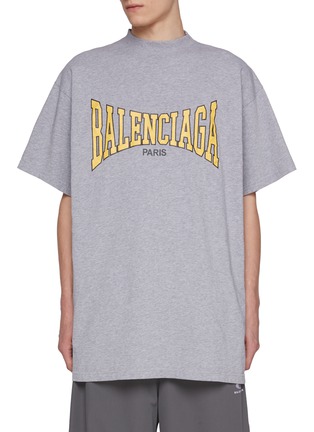 首图 - 点击放大 - BALENCIAGA - Oversized Balenciaga Boxing Logo Cotton T-Shirt