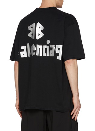 背面 - 点击放大 - BALENCIAGA - LOGO 圆领磨破 T 恤