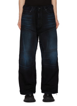 首图 - 点击放大 - BALENCIAGA - Dark Wash Wide Leg Double Knee Drawstring Jeans