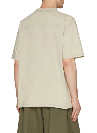 背面 - 点击放大 - BALENCIAGA - Balenciaga Logo Cotton T-Shirt