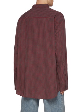 背面 - 点击放大 - BALENCIAGA - Oversized Fluid Poplin Micro Check Shirt