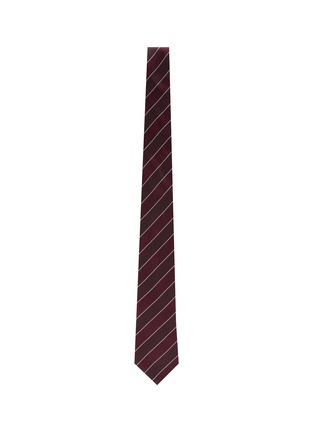 模特儿示范图 - 点击放大 - BRUNELLO CUCINELLI - Striped Silk Tie