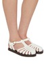 模特儿示范图 - 点击放大 - ANCIENT GREEK SANDALS - Homeria Jelly Fisherman Leather Sandals