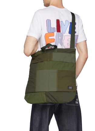 模特儿示范图 - 点击放大 - COMME DES GARÇONS HOMME - X Porter Patchwork Tote Bag