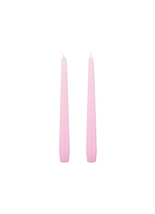 Detail View - 点击放大 - SUMMERILL & BISHOP - Tapered Candle Set of 2 — Pink Branded Packaging