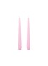 Detail View - 点击放大 - SUMMERILL & BISHOP - Tapered Candle Set of 2 — Pink Branded Packaging