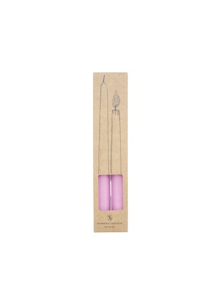 Main View - 点击放大 - SUMMERILL & BISHOP - Tapered Candle Set of 2 — Pink Branded Packaging