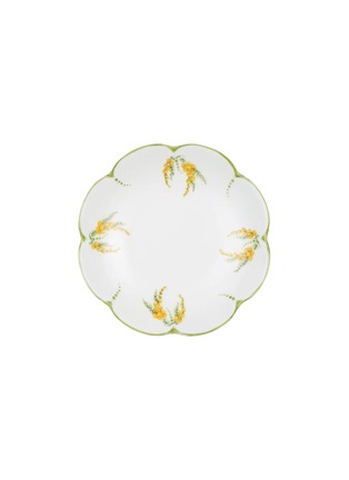 Main View - 点击放大 - SUMMERILL & BISHOP - Mimosa Scalloped Hand-Painted Porcelain Soup Plate