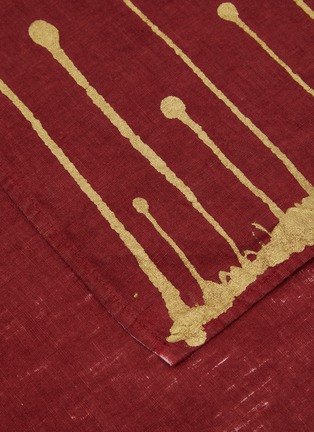 Detail View - 点击放大 - SUMMERILL & BISHOP - Ink Linen Napkin — Claret Red