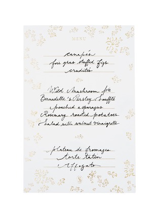 Detail View - 点击放大 - SUMMERILL & BISHOP - Bernadette's Falling Flower Gold Foil Table Menu — Set of 12