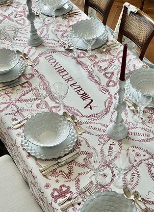 Detail View - 点击放大 - SUMMERILL & BISHOP - Amour Bonheur Linen Tablecloth