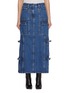 首图 - 点击放大 - 3.1 PHILLIP LIM - Medium Wash Denim Utility Maxi Skirt