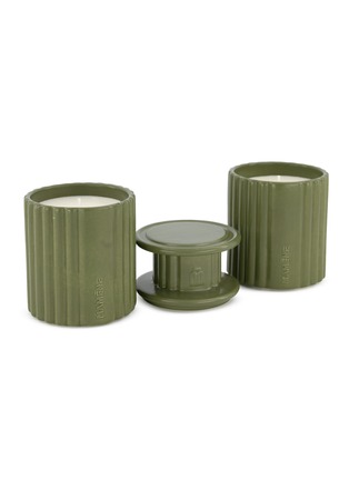 细节 –点击放大 - MAMÈNE - Yvon & Andry The Totem Refillable Candle 270g — Kaki
