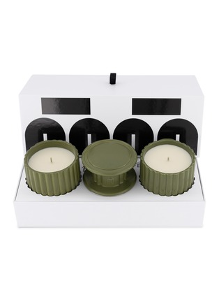 细节 –点击放大 - MAMÈNE - Yvon & Andry The Totem Refillable Candle 270g — Kaki