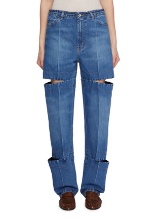 首图 - 点击放大 - SETCHU - Detachable Panelled Medium Wash Jeans