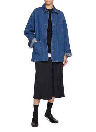 模特儿示范图 - 点击放大 - SETCHU - Medium Wash Work Jacket