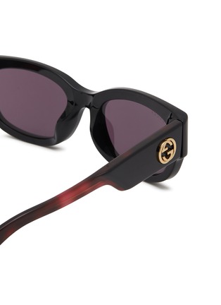 细节 - 点击放大 - GUCCI - Recycled Acetate Oval Sunglasses