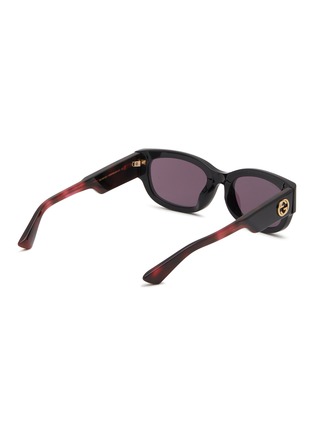 模特儿示范图 - 点击放大 - GUCCI - Recycled Acetate Oval Sunglasses