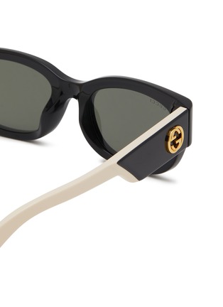 细节 - 点击放大 - GUCCI - Recycled Acetate Oval Sunglasses