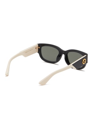 模特儿示范图 - 点击放大 - GUCCI - Recycled Acetate Oval Sunglasses