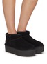 模特儿示范图 - 点击放大 - UGG - Classic Ultra Mini Suede Platform Ankle Boots