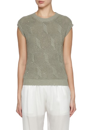 首图 - 点击放大 - PESERICO - Sequin Embellished Knit Top