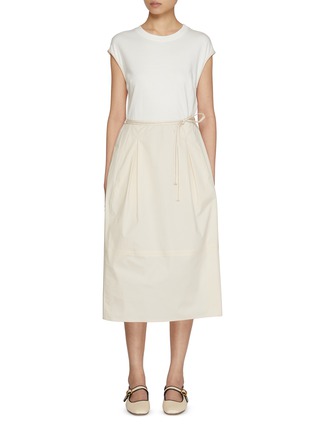 首图 - 点击放大 - PESERICO - Bi-fabric Drawstring Dress